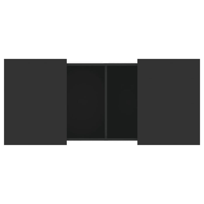 Tavolino da Salotto Nero 80x55x40 cm in Legno Multistrato 840864