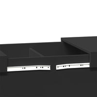 Tavolino da Salotto Nero 80x55x40 cm in Legno Multistrato 840864