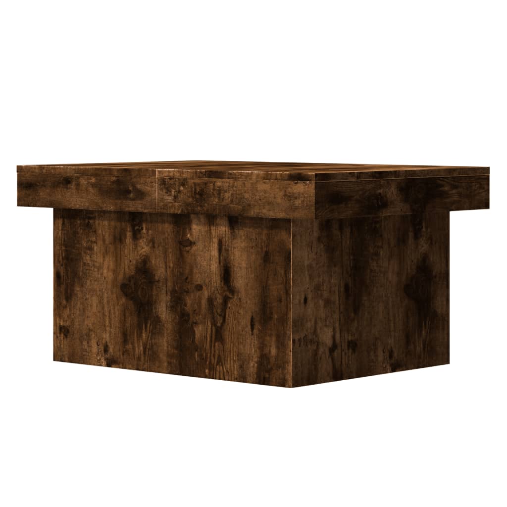 Tavolino da Salotto Rovere Fumo 80x55x40 cm Legno Multistrato 840867