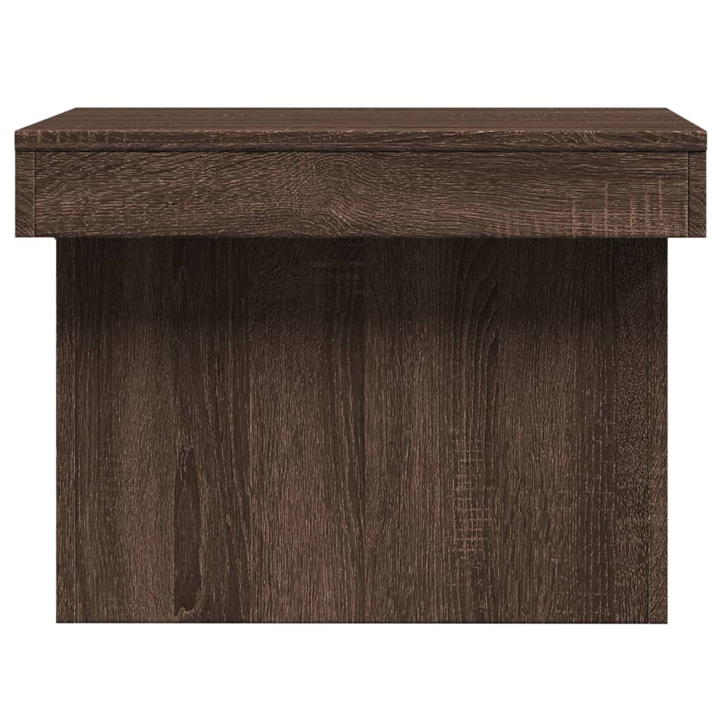 Tavolino Salotto Rovere Marrone 80x55x40 cm Legno Multistrato
