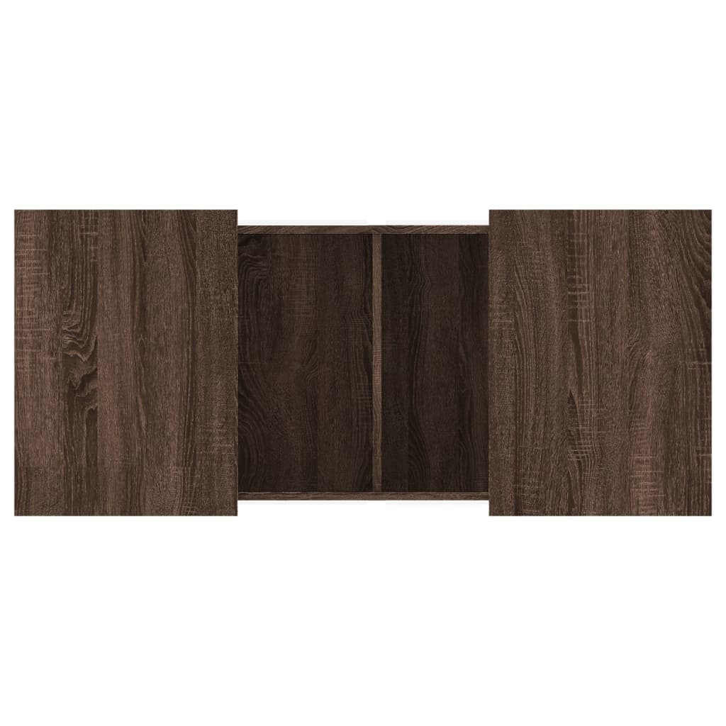 Tavolino Salotto Rovere Marrone 80x55x40 cm Legno Multistrato