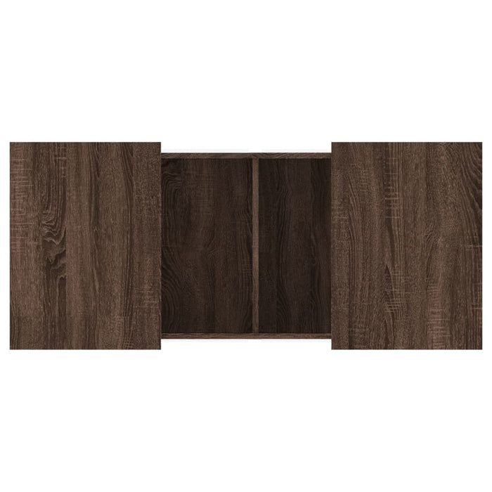 Tavolino Salotto Rovere Marrone 80x55x40 cm Legno Multistrato