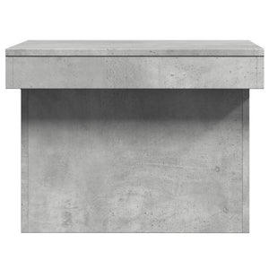 Tavolino Salotto Grigio Cemento 100x55x40 cm Legno Multistrato 840873