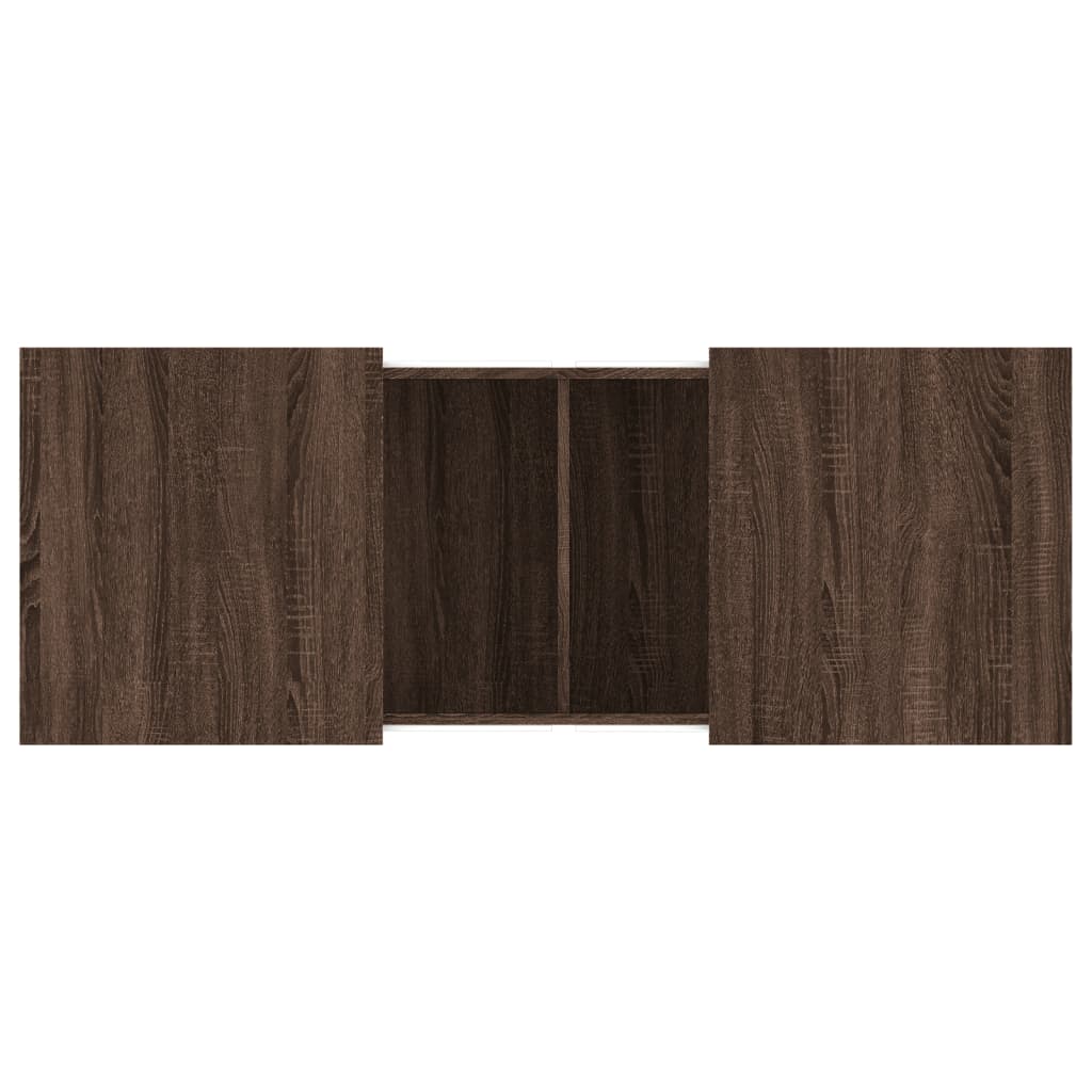 Tavolino Salotto Rovere Marrone 100x55x40 cm Legno Multistrato 840876