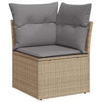Set Divano da Giardino 11 pz con Cuscini Beige Misto Polyrattan 3226087