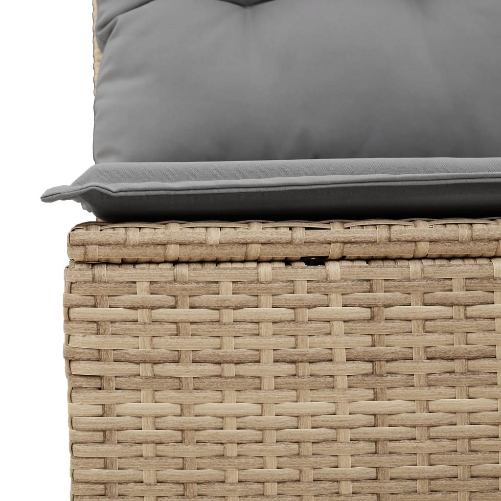 Set Divano da Giardino 11 pz con Cuscini Beige Misto Polyrattan 3226087