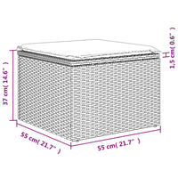 Set Divano da Giardino 9 pz con Cuscini Grigio in Polyrattan 3226403