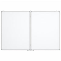 Lavagna magnetica per scuola casa ufficio pieghevole 100 x 80 x 17 cm alluminio 02_0045515