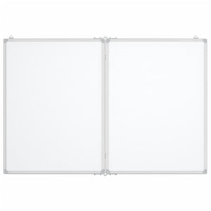 Lavagna magnetica per scuola casa ufficio pieghevole 100 x 80 x 17 cm alluminio 02_0045515