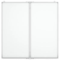 Lavagna magnetica per scuola casa ufficio pieghevole 100 x 100 x 17 cm alluminio 02_0045514