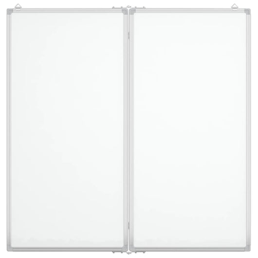 Lavagna magnetica per scuola casa ufficio pieghevole 100 x 100 x 17 cm alluminio 02_0045514