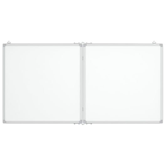 Lavagna magnetica per scuola casa ufficio pieghevole 120 x 60 x 17 cm alluminio 02_0045518