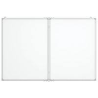 Lavagna magnetica per scuola casa ufficio pieghevole 120 x 80 x 17 cm alluminio 02_0045519