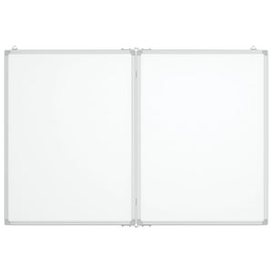 Lavagna magnetica per scuola casa ufficio pieghevole 120 x 80 x 17 cm alluminio 02_0045519