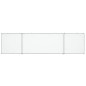 Lavagna magnetica per scrittura scuola casa ufficio pieghevole 160 x 40 x 17 cm alluminio 02_0045523