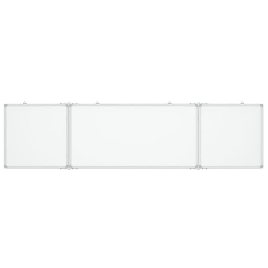 Lavagna magnetica per scrittura scuola casa ufficio pieghevole 160 x 40 x 17 cm alluminio 02_0045523
