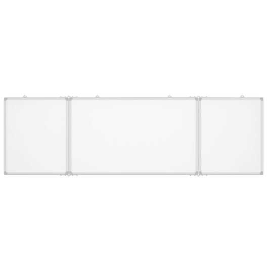 Lavagna magnetica per scuola casa ufficio pieghevole 160 x 50 x 17 cm alluminio 02_0045524
