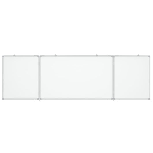 Lavagna magnetica per scuola casa ufficio pieghevole 160 x 60 x 17 cm alluminio 02_0045525