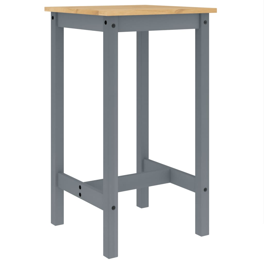 Set da Bar 3 pz Grigio in Legno Massello di Pino 4005688
