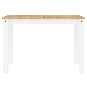 Tavolo da Pranzo Panama Bianco 117x60x75 cm Legno Massello Pino