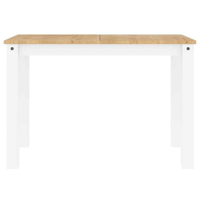 Tavolo da Pranzo Panama Bianco 117x60x75 cm Legno Massello Pino