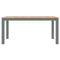 Tavolo da Pranzo Panama Grigio 160x80x75 cm Legno Massello Pino