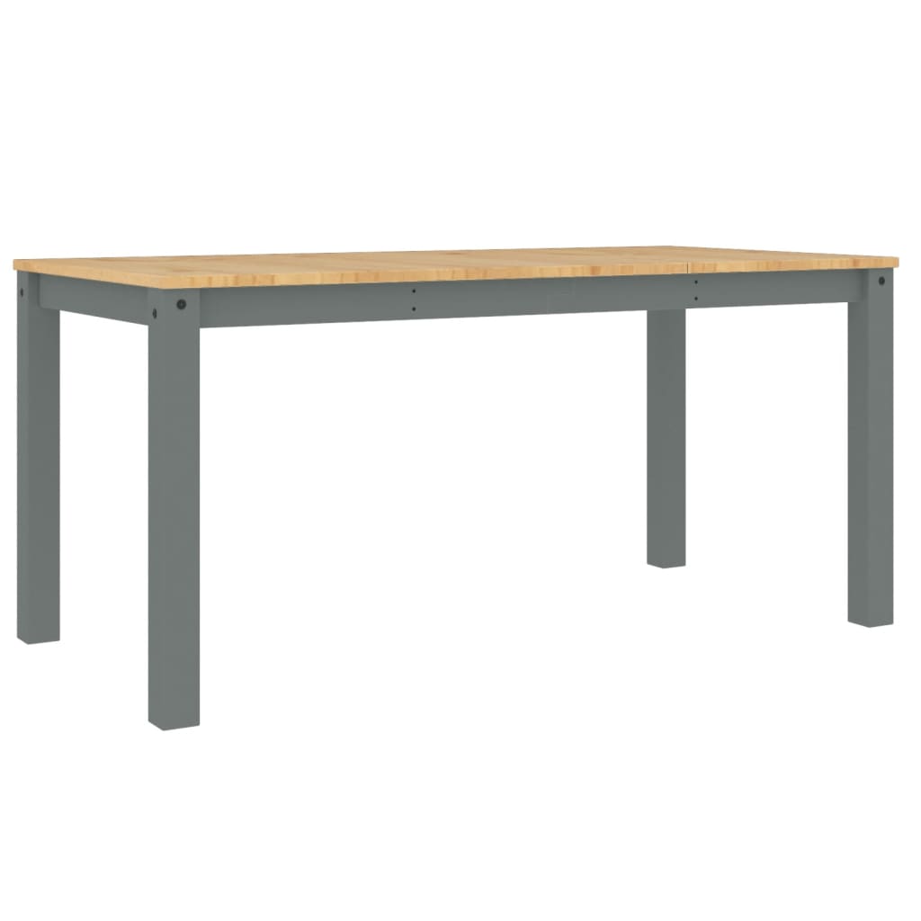 Tavolo da Pranzo Panama Grigio 160x80x75 cm Legno Massello Pino 4005706