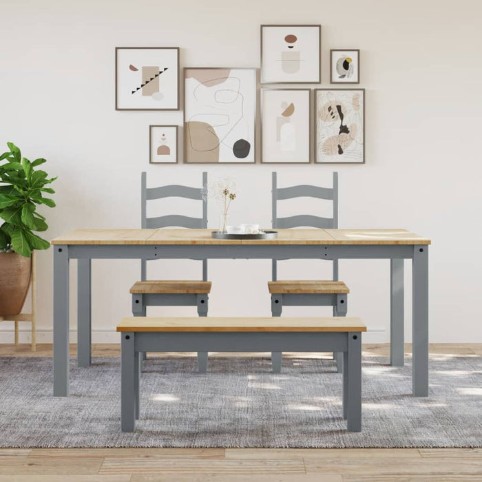 Tavolo da Pranzo Panama Grigio 180x90x75 cm Legno Massello Pino