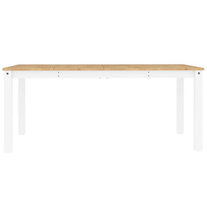 Tavolo da Pranzo Panama Bianco 180x90x75 cm Legno Massello Pino