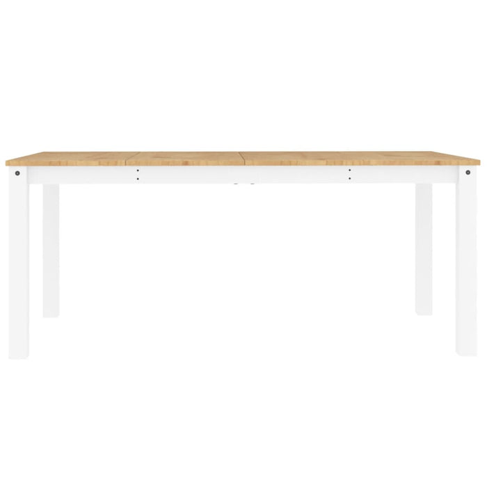 Tavolo da Pranzo Panama Bianco 180x90x75 cm Legno Massello Pino