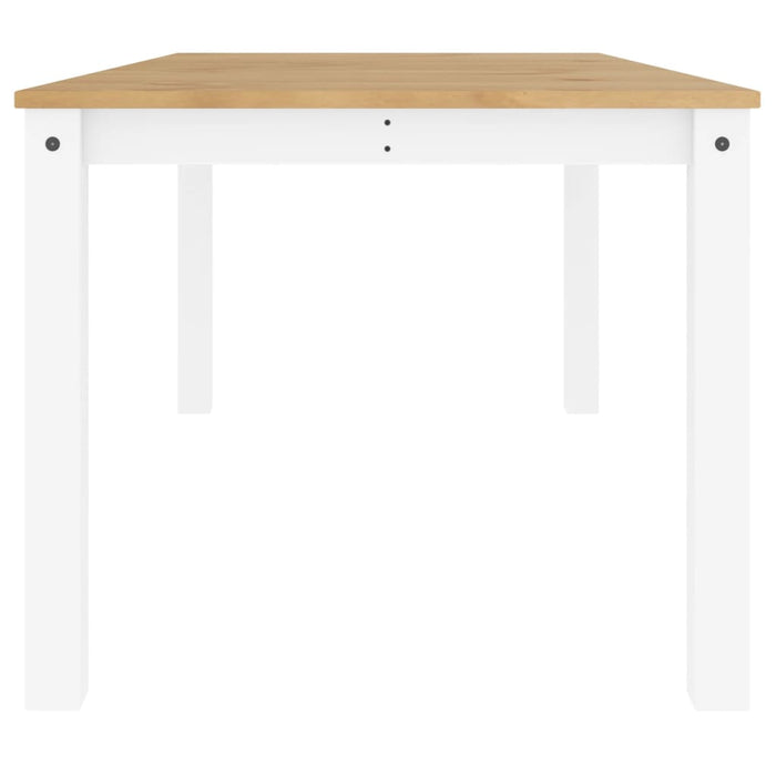 Tavolo da Pranzo Panama Bianco 180x90x75 cm Legno Massello Pino
