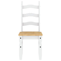 Sedie da Pranzo 2 pz Corona Bianche 42x47x107cm Legno Massello di Pino 4005725