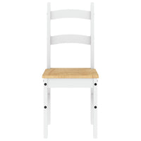 Sedie da Pranzo 2 pz Bianche 40x46x99 cm Legno Massello di Pino