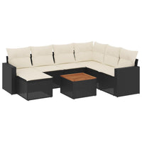 Set Divani da Giardino con Cuscini 8 pz Nero in Polyrattancod mxl 87878