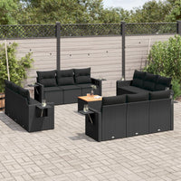 Set Divani da Giardino 13pz con Cuscini Nero in Polyrattancod mxl 90862