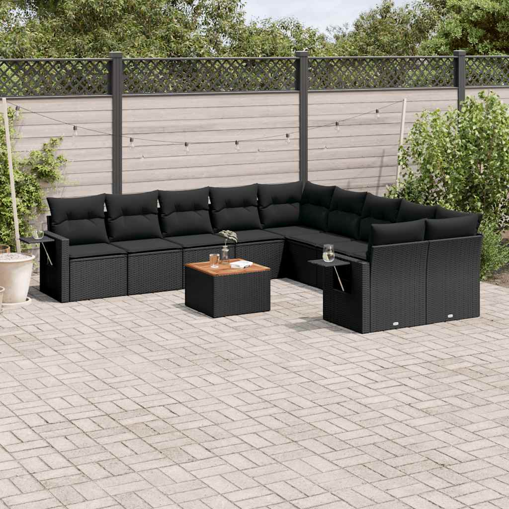 Set Divani da Giardino 11 pz con Cuscini in Polyrattan Nerocod mxl 116061