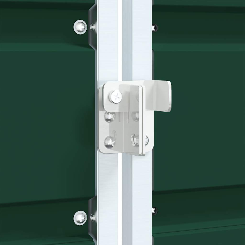 Copribidone con Ruote Bidone Singolo Verde 72x81x115cm Acciaio 4006171