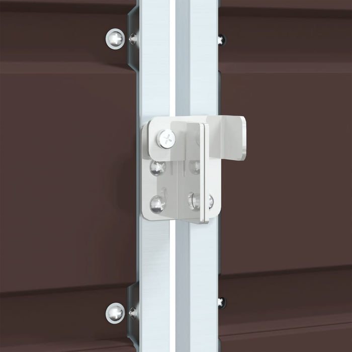 Copribidone Ruote Bidone Singolo Marrone 72x81x115 cm Acciaio 4006174