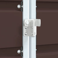 vidaXL Copribidone Ruote Bidone Singolo Marrone 72x81x115 cm Acciaio