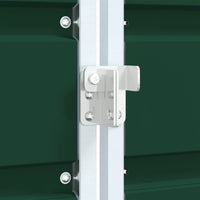 vidaXL Copribidone con Ruote per 2 Bidoni Verde 144x81x113 cm Acciaio