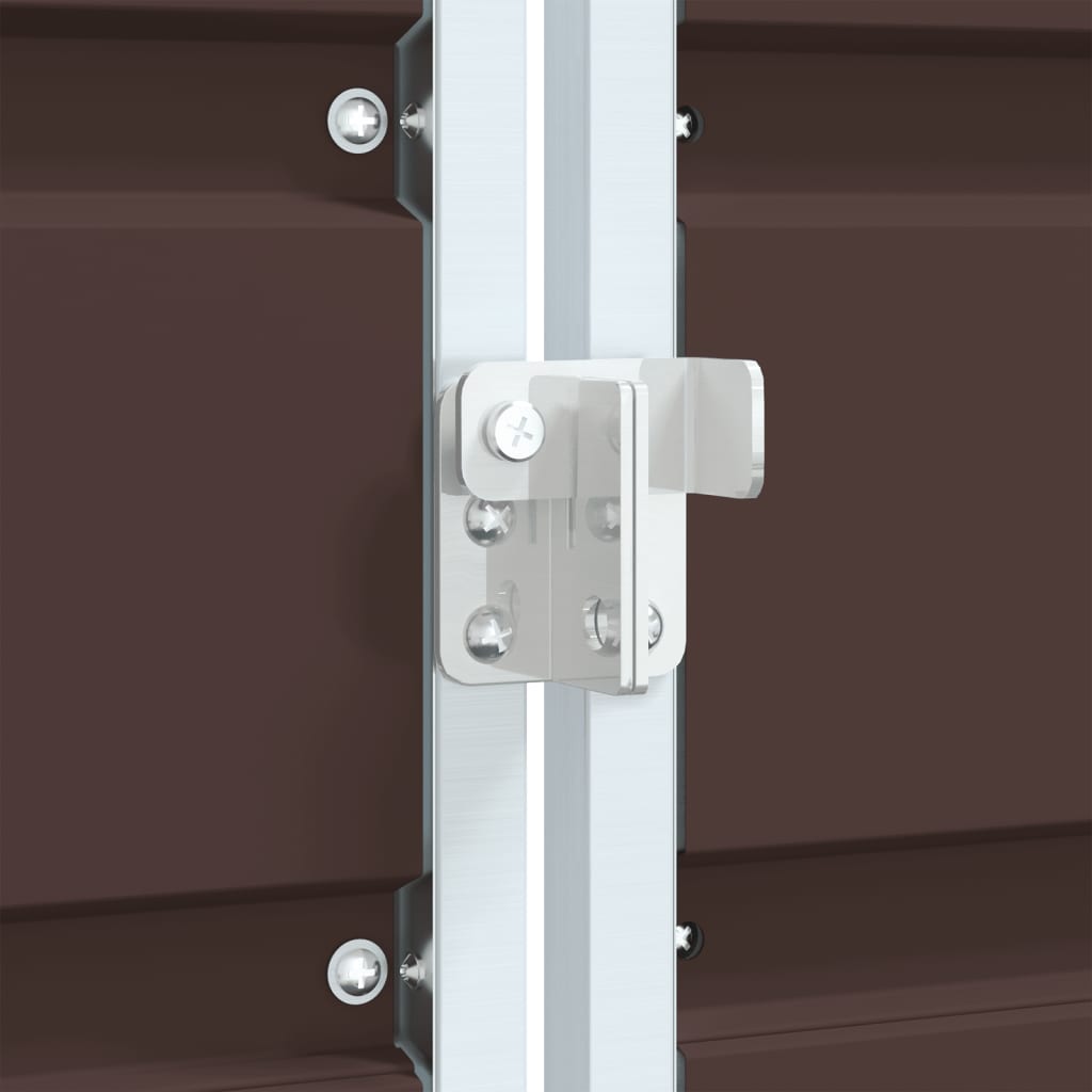 Copribidone con Ruote per 2 Bidoni Marrone 144x81x113cm Acciaio