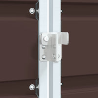 Copribidone con Ruote per 2 Bidoni Marrone 144x81x113cm Acciaio 4006178