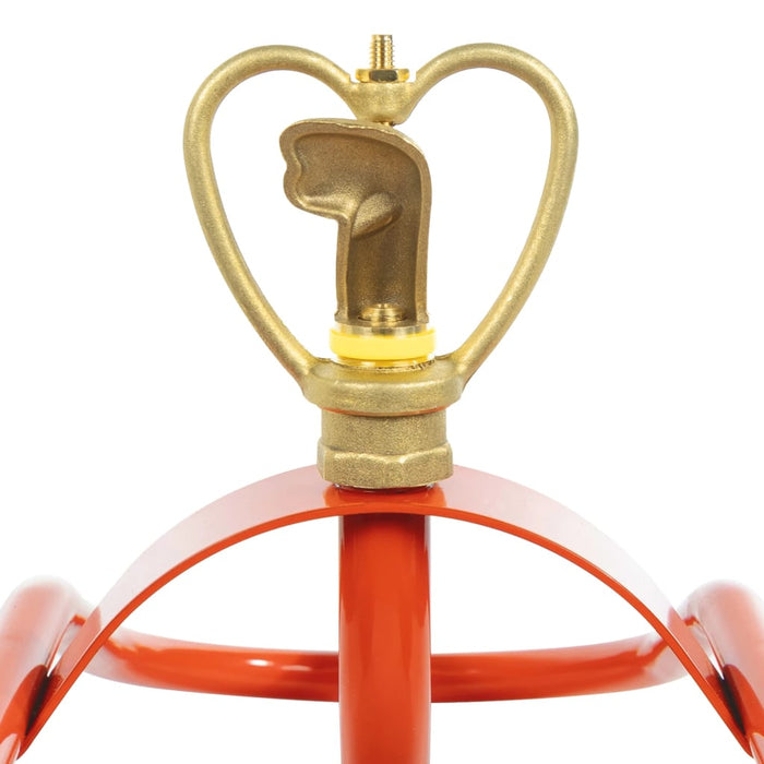 Slitta per Irrigatore Ruote e Testina Girevole Acciaio Rosso 4005276