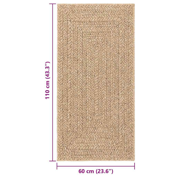 Tappeto ZIZUR 60x110 cm Aspetto Iuta per Interni ed Esterni