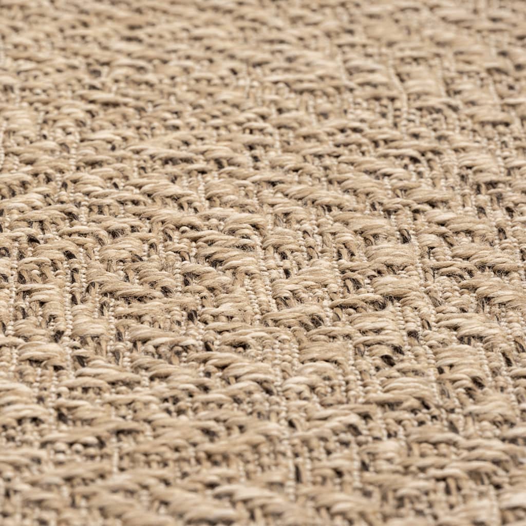 vidaXL Tappeto ZIZUR 120x120 cm Aspetto Iuta per Interni ed Esterni