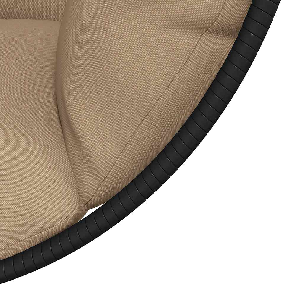 Sedia a Uovo Sospesa con Supporto Tortora Polyrattan e Acciaio 4007403