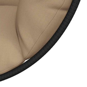 Sedia a Uovo Sospesa con Supporto Tortora Polyrattan e Acciaio 4007403