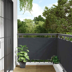 vidaXL Paravento da Balcone Antracite 600x90 cm in PVC