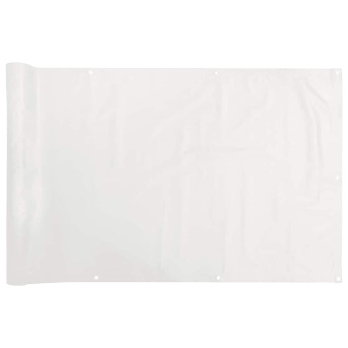 Paravento da Balcone Bianco 600x120 cm in PVC