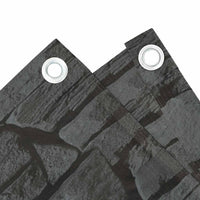 Paravento da Balcone con Aspetto Pietra Grigio 400x120 cm PVC